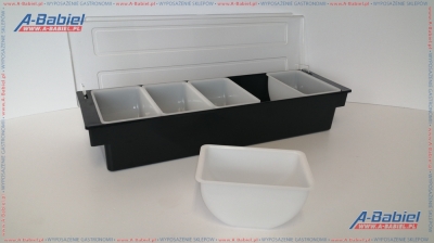 Pojemnik barmański na dodatki do drinków, 5-częściowy, PE